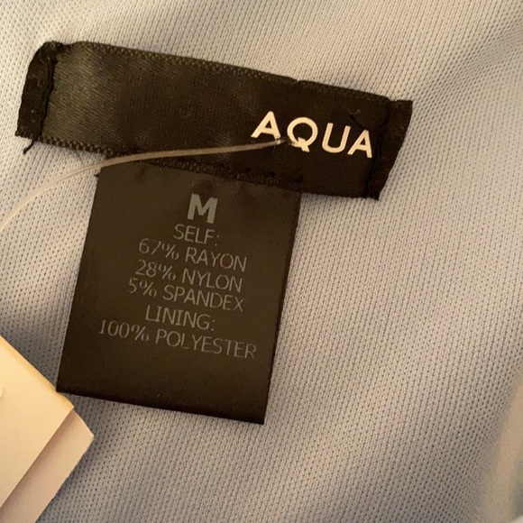 AQUA | Baby Blue Scalloped Hem Dress - Picture 7 of 10